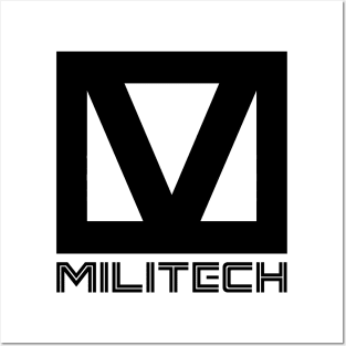 Cyberpunk Militech Logo - Black Posters and Art